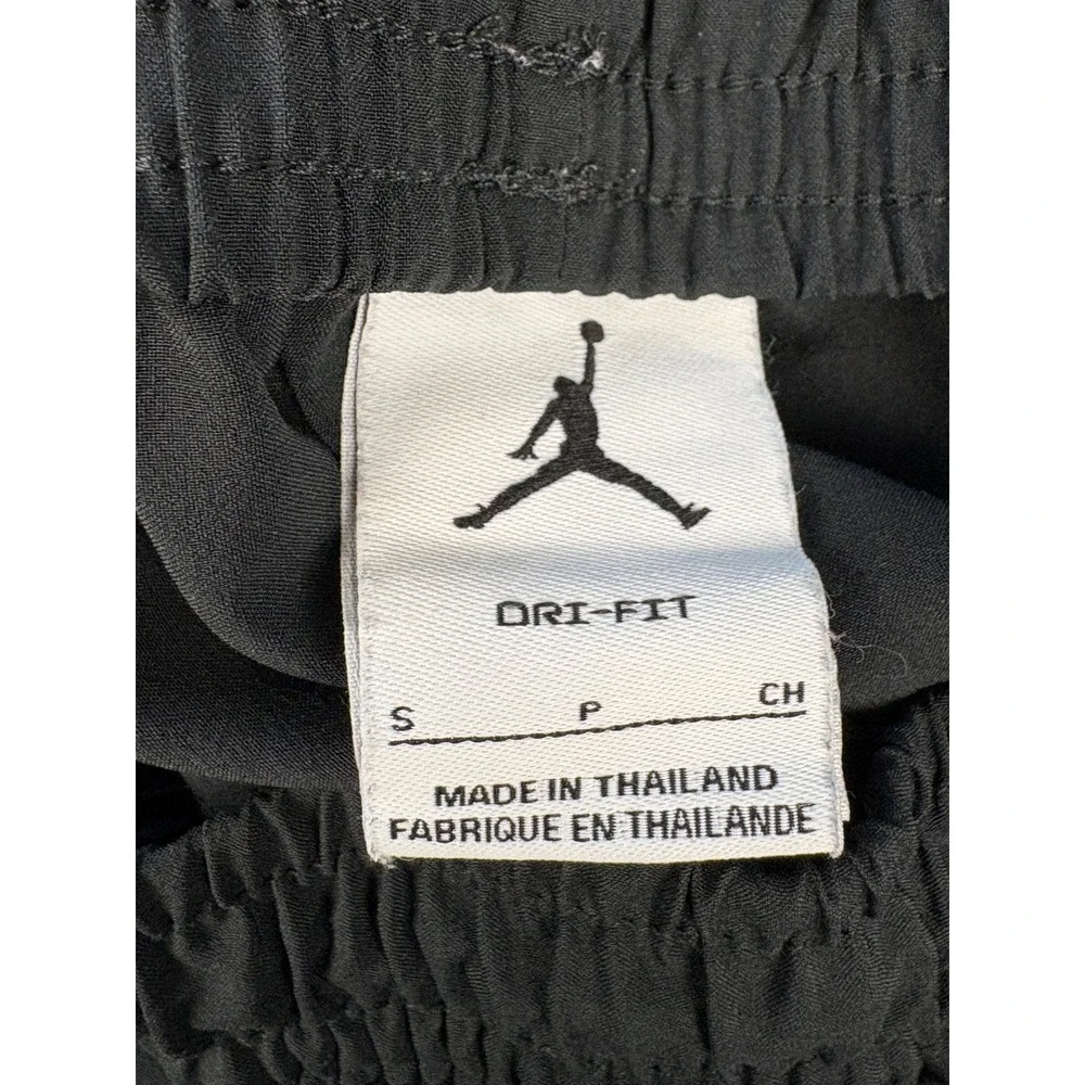 Jordan Dri-FIT Mens Small Black Athletic Training Pants Jumpman Joggers Zippered